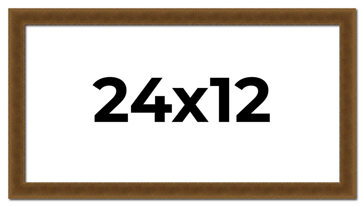 Panoramic Flat Gold Picture Frame - UV Acrylic, Foam Board Backing, Hanging Hardware